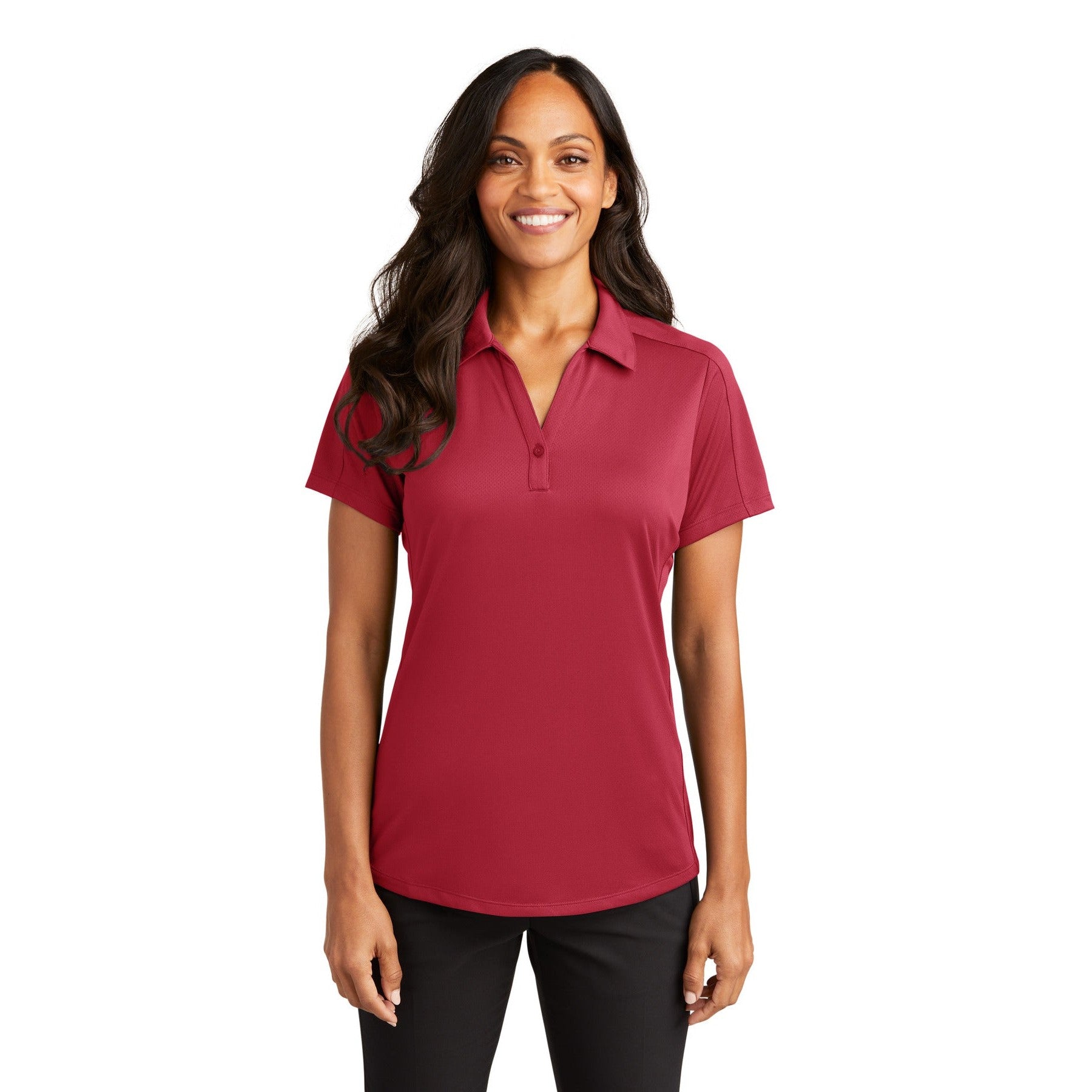 Port Authority-Port Authority® Women's Diamond Jacquard Polo. L569-MedTech-4